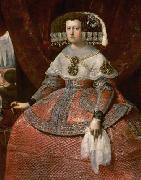 Diego Velazquez Konigin Maria Anna von Spanien in hellrotem Kleid painting